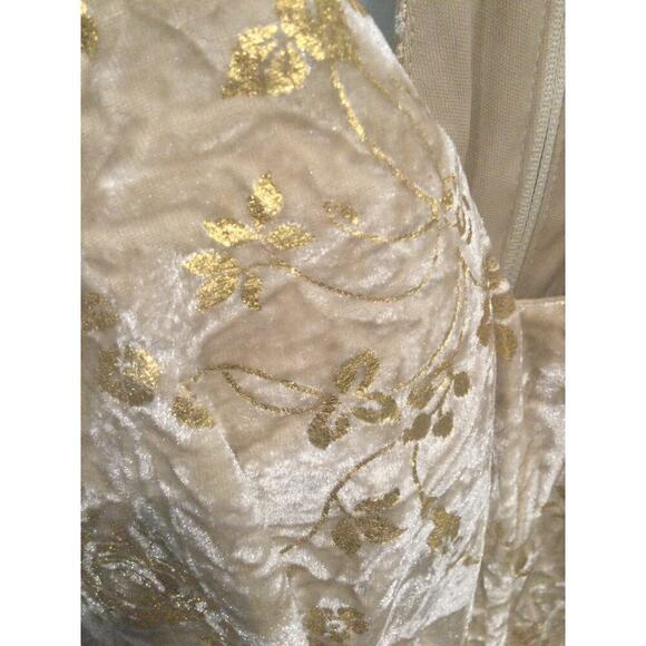 Vintage B.Darlin Womens Velvet Fairy Mini Dress Size 9 10 Cocktail Gold NEW Y2K - Picture 9 of 15